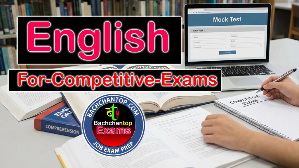 english for competitive exams SSC, NET, SET, VYAPAM, Bank Exams, Railway exams