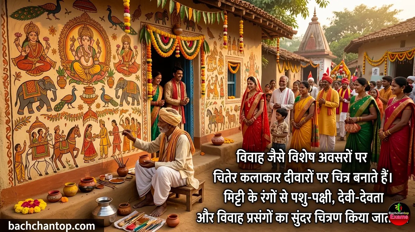 cgpsc notes_vivah ke samay kiya jane wala lok chitrakala_folk arts and paintings of chhattisgarh