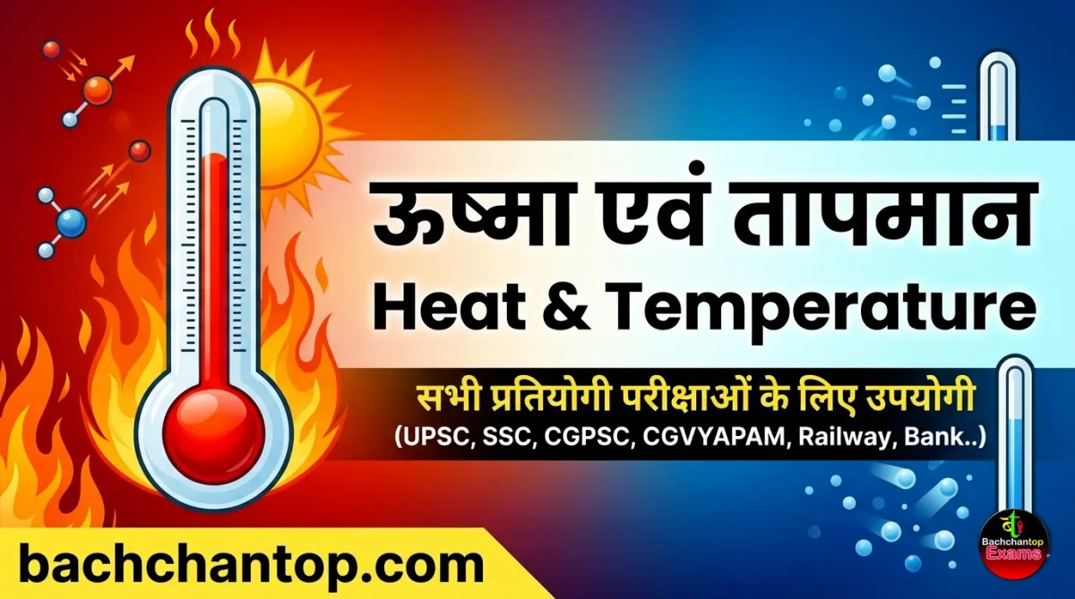 ऊष्मा एवं तापमान (Heat & Temperature) – प्रतियोगी परीक्षाओं हेतु सम्पूर्ण&nbsp;नोट्स