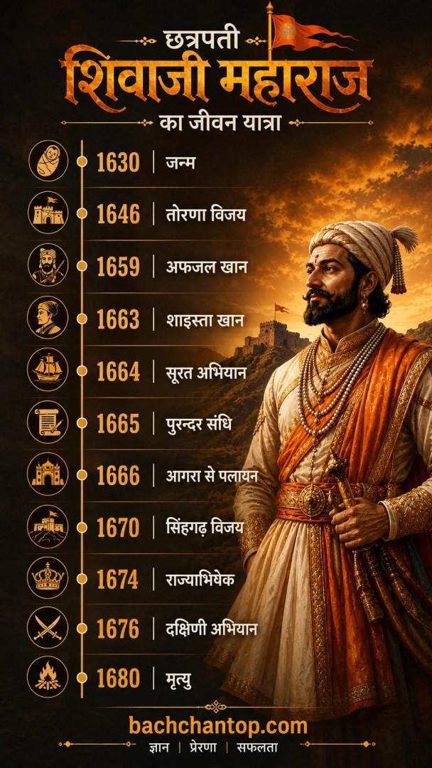 chhatrapati shivaji maharaj ki jeevan yatra upsc ssc notes