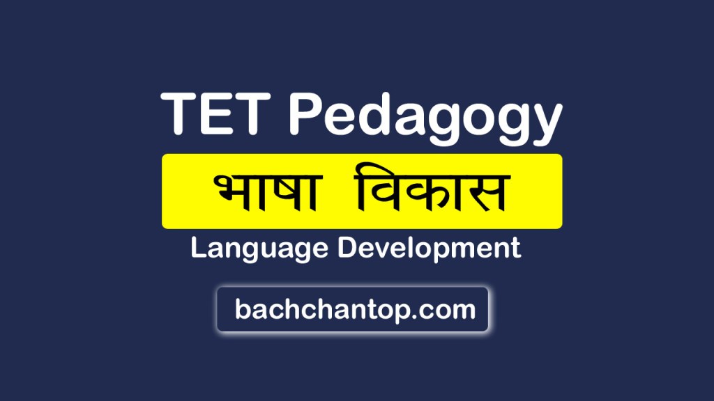 भाषा विकास TET Notes in hindi